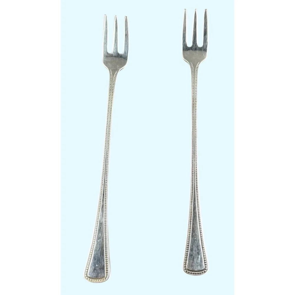 Vintage 60s Oneida Ltd 1881 Rogers Silverplate Cocktail Forks MCM USA Made Lot 2